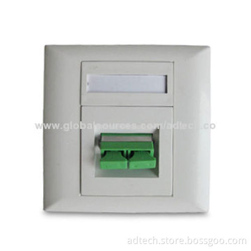 Fiber Wall Plate, Suitable for SC Duplex Adapters